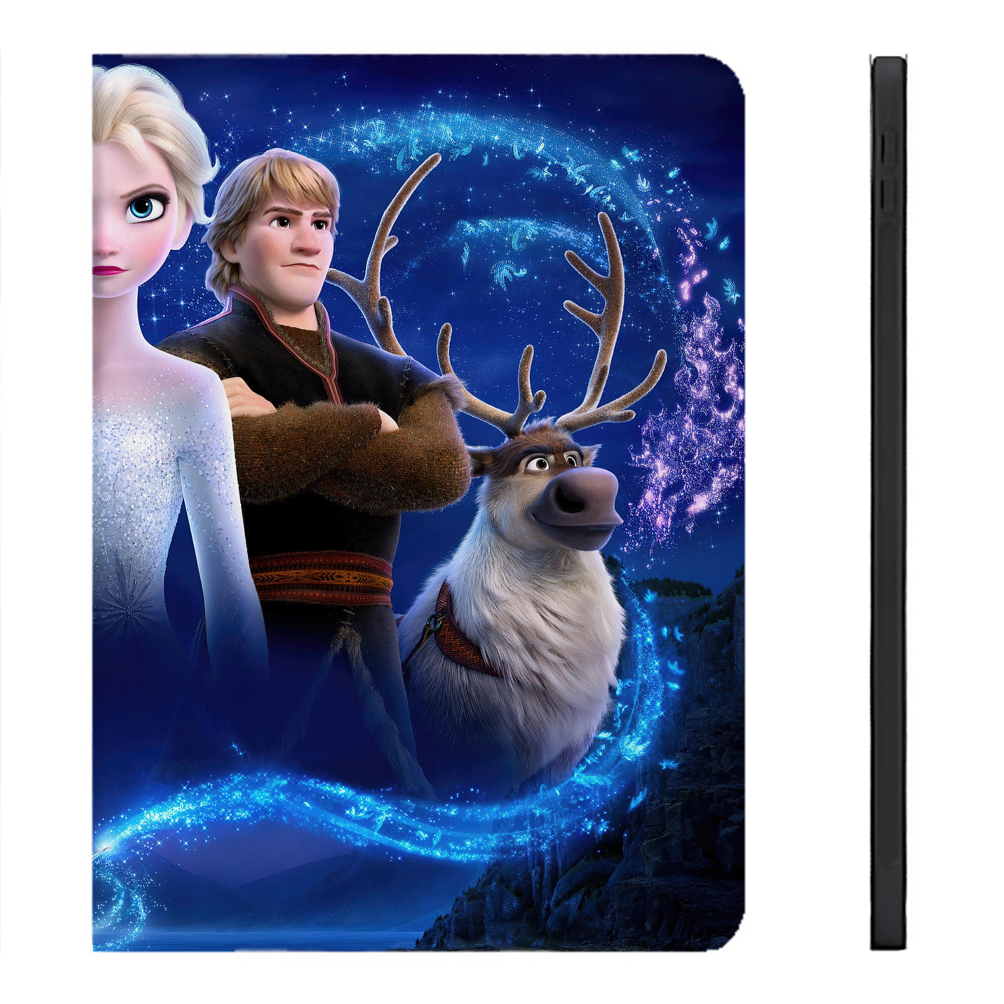 （画像用） アナと雪の女王 アンナ エルサ Frozen Anna Elsa IPadケース ペンホルダー付き ブックスタイルデザイン
